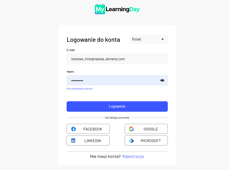 lms mylearningday logowanie