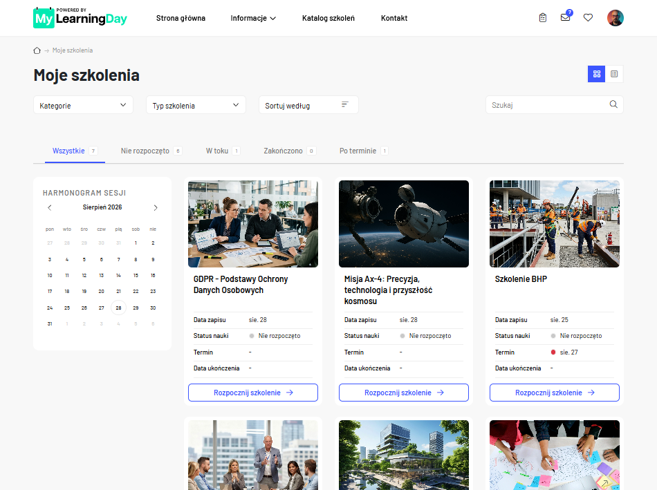 lms mylearningday moje szkolenia 2