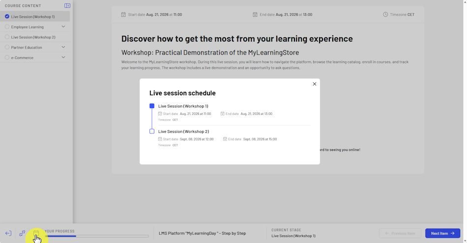 lms mylearningday taking course 7