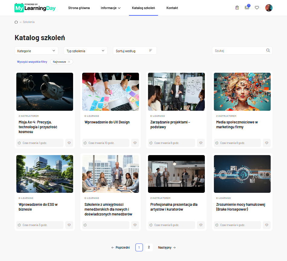 lms mylearningday katalog szkoleń