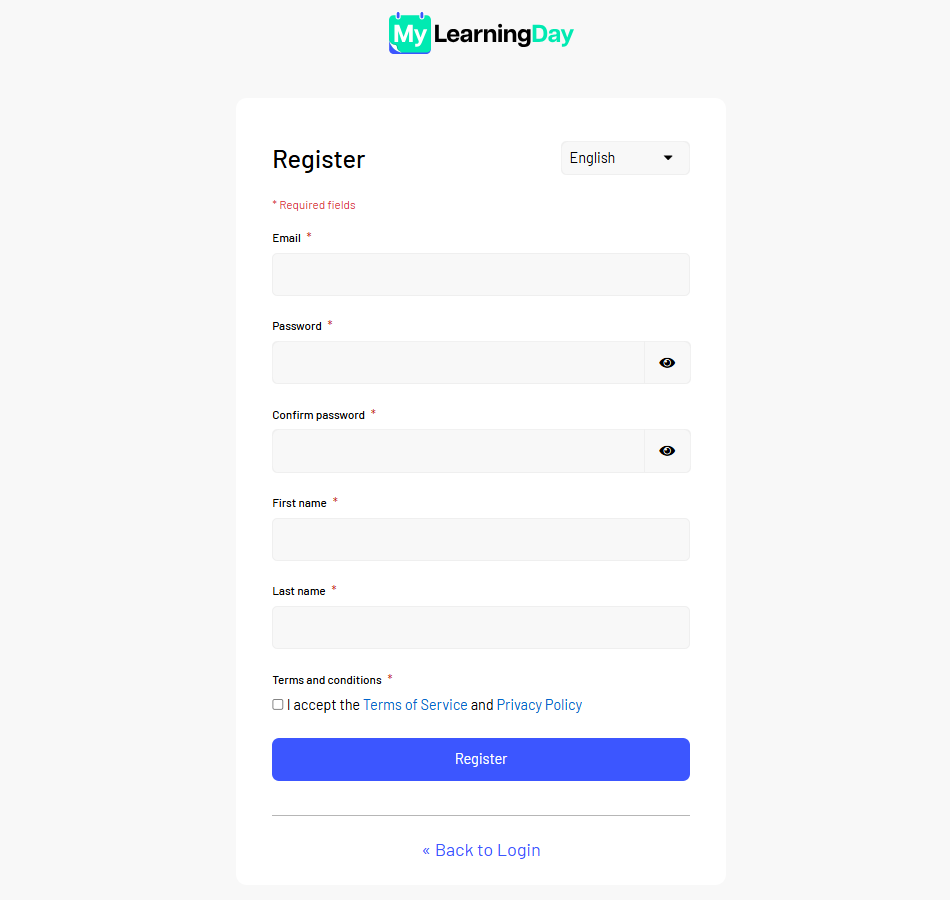 lms mylearningday register with email
