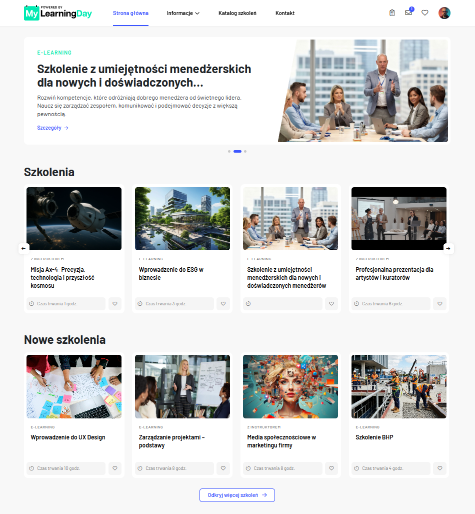 lms mylearningday katalog szkoleń